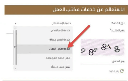 خدمات مكتب العمل